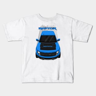 Ford F150 SVT Raptor 2010-2014 - Blue and Black Kids T-Shirt